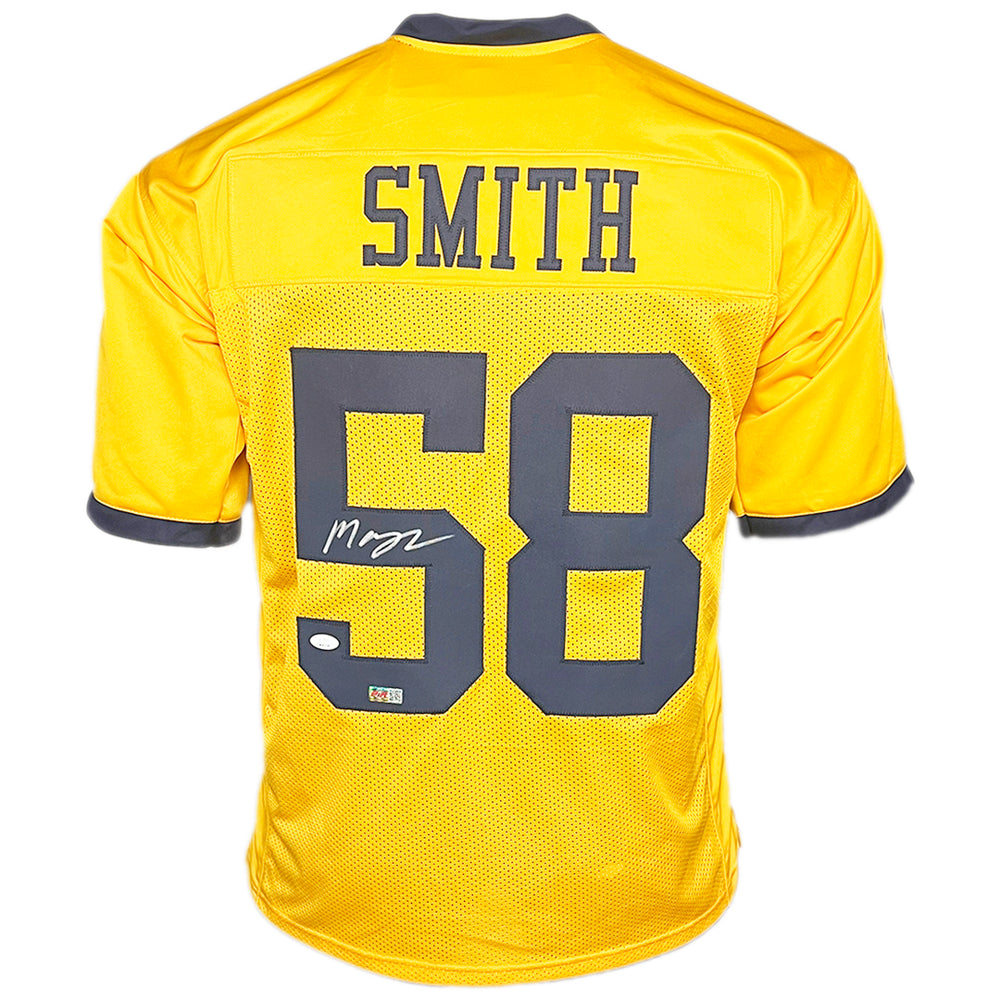 Mazi Smith Signed Michigan Yellow Football Jersey (JSA)