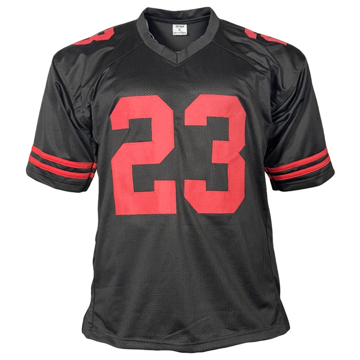 Christian McCaffrey UNSIGNED San Francisco Black Football Jersey