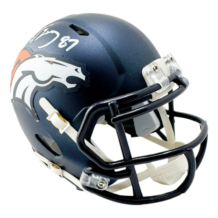 Ed McCaffrey Signed Denver Broncos Speed 2024 Mini Football Helmet (Beckett)