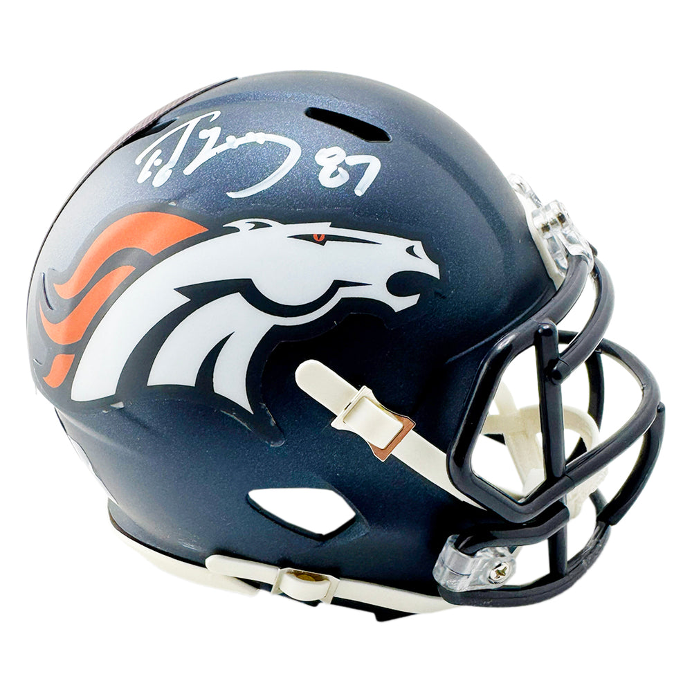 Ed McCaffrey Signed Denver Broncos Speed 2024 Mini Football Helmet (Beckett)