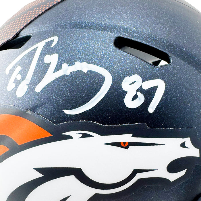 Ed McCaffrey Signed Denver Broncos Speed 2024 Mini Football Helmet (Beckett)