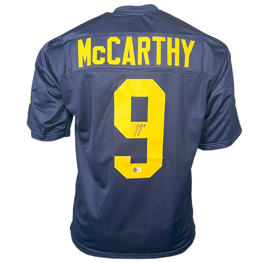 J.J. McCarthy Signed Michigan College Blue Football Jersey (Beckett)