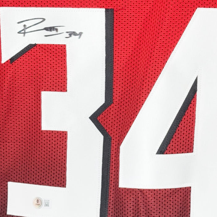 Ray-Ray McCloud Signed Atlanta Red Football Jersey (Beckett)