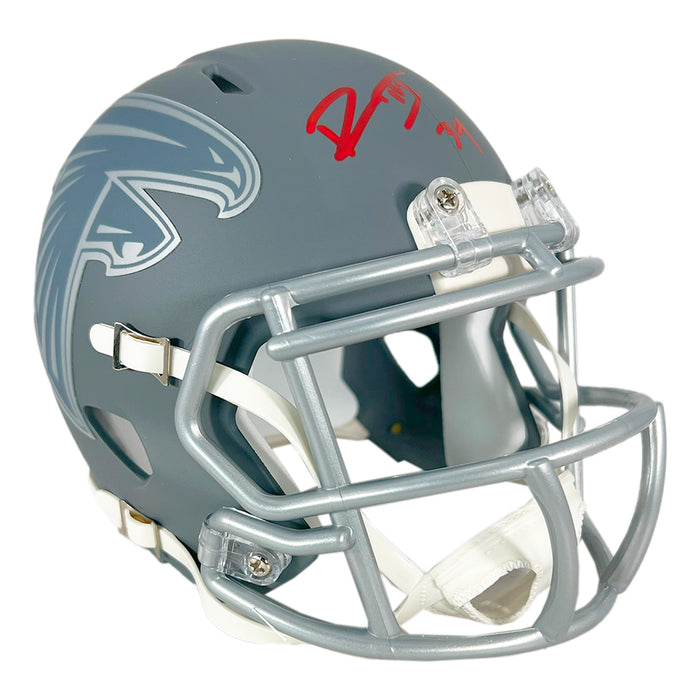 atlanta falcons football helmet Ray-Ray McCloud Signed Falcons Mini Helmet Slate Gray — RSA