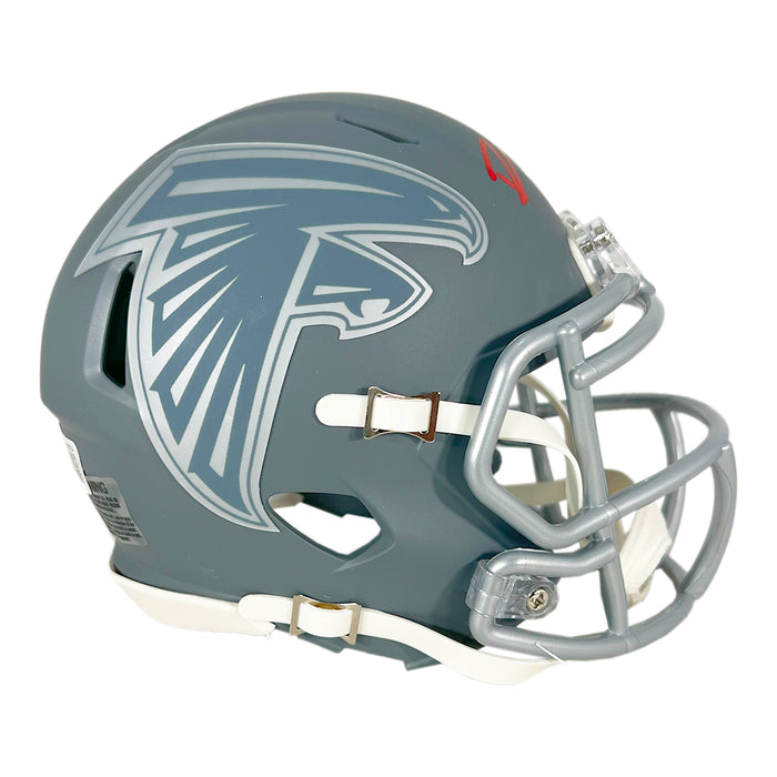 Ray-Ray McCloud Signed Atlanta Falcons Slate Alternate Speed Mini Football Helmet (Beckett)