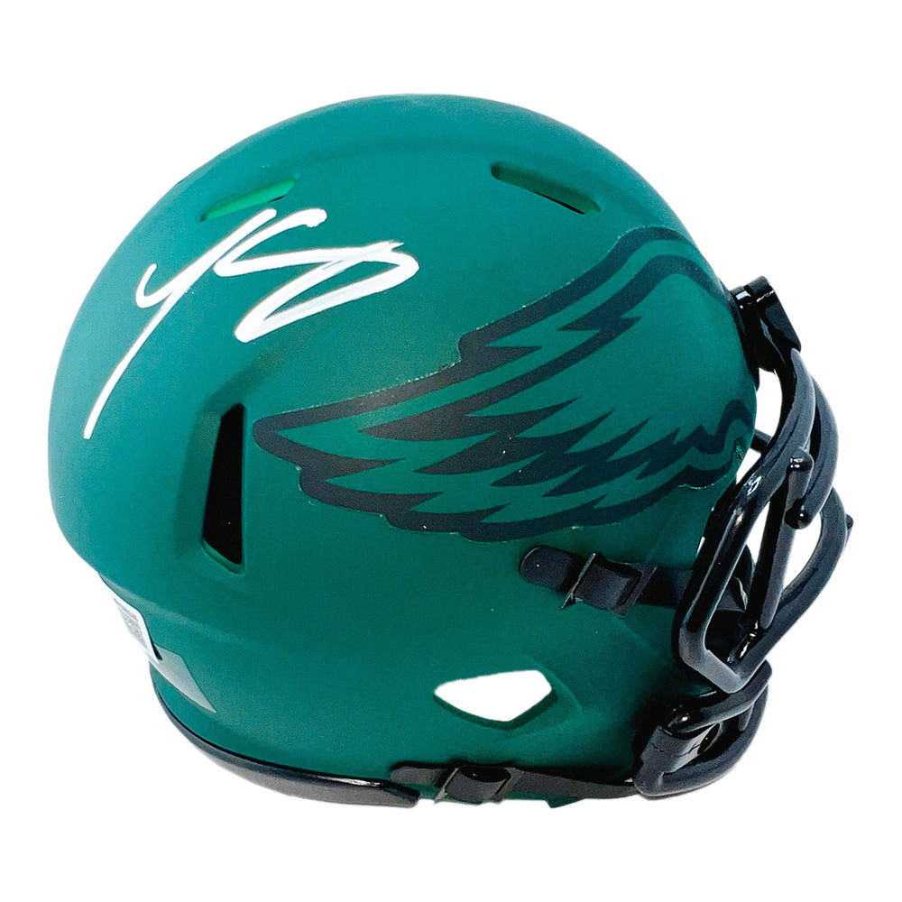 eagles motorcycle helmet LeSean McCoy Signed Philadelphia Eagles Rave Mini Football Helmet (Bec — RSA