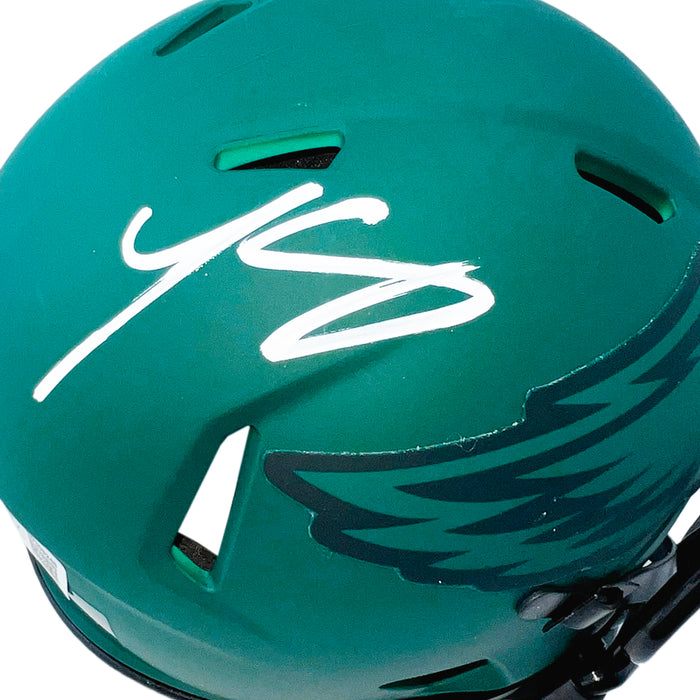 LeSean McCoy Signed Philadelphia Eagles Rave Mini Football Helmet (Beckett)