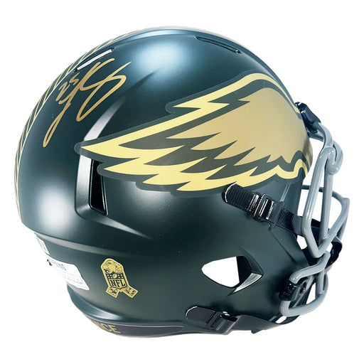 LeSean McCoy Signed Philadelphia Eagles Salute 2025 Full-Size Replica Football Helmet (Beckett)