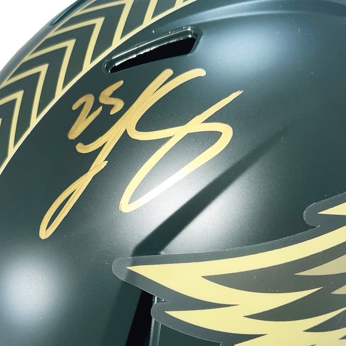 LeSean McCoy Signed Philadelphia Eagles Salute 2025 Full-Size Replica Football Helmet (Beckett)