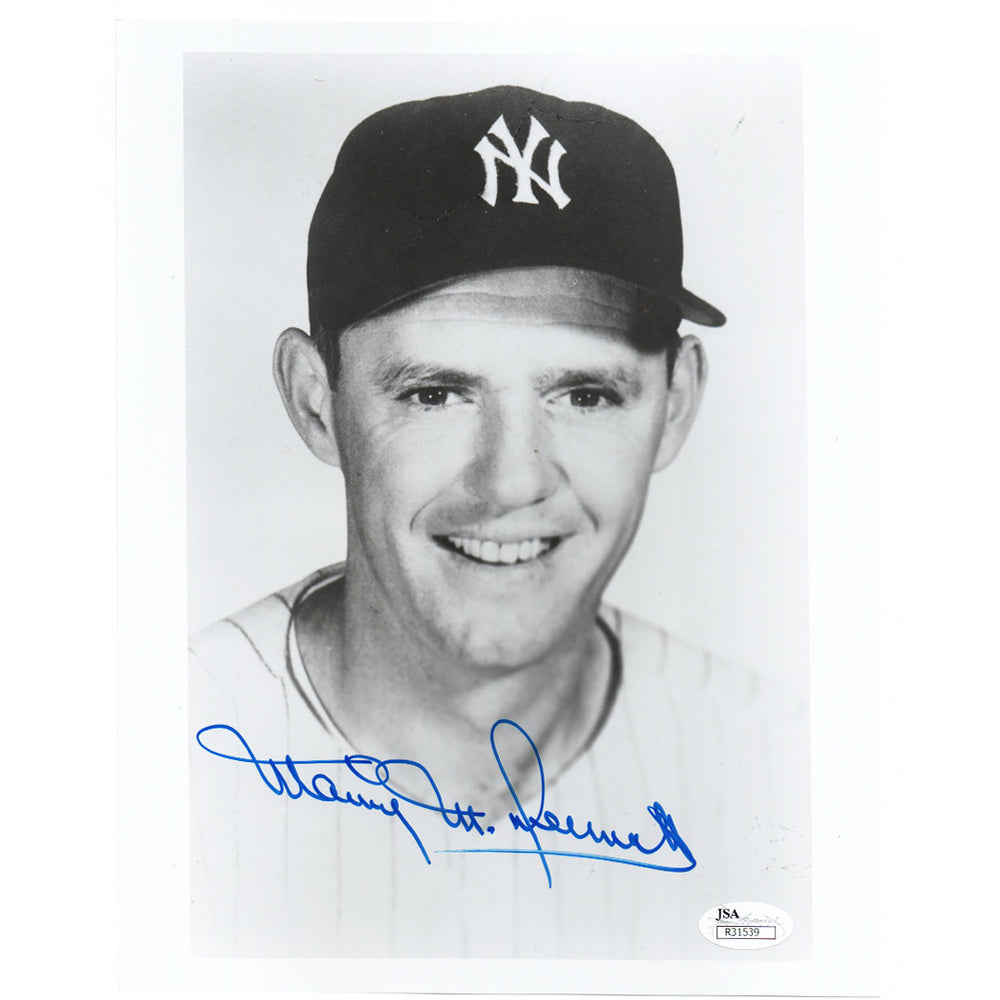 Mickey McDermott Signed New York Baseball 8x10 Photo (JSA)
