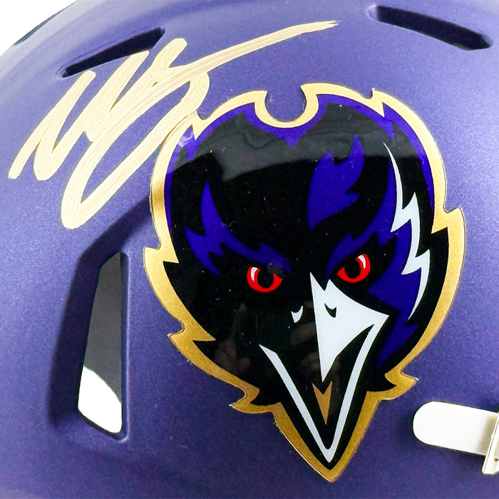 Willis McGahee Signed Baltimore Ravens Alt 2024 Speed Mini Football Helmet (JSA)