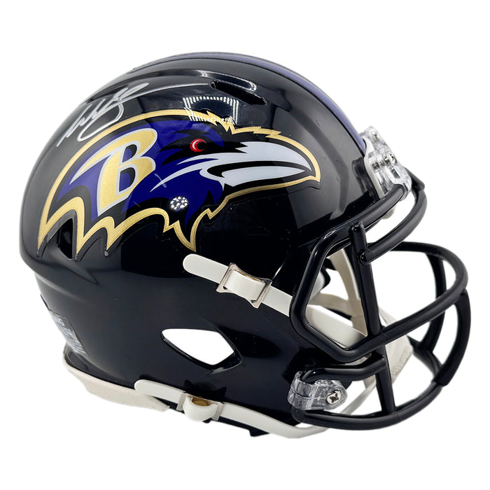 Willis McGahee Signed Baltimore Ravens Speed Mini Football Helmet (JSA)