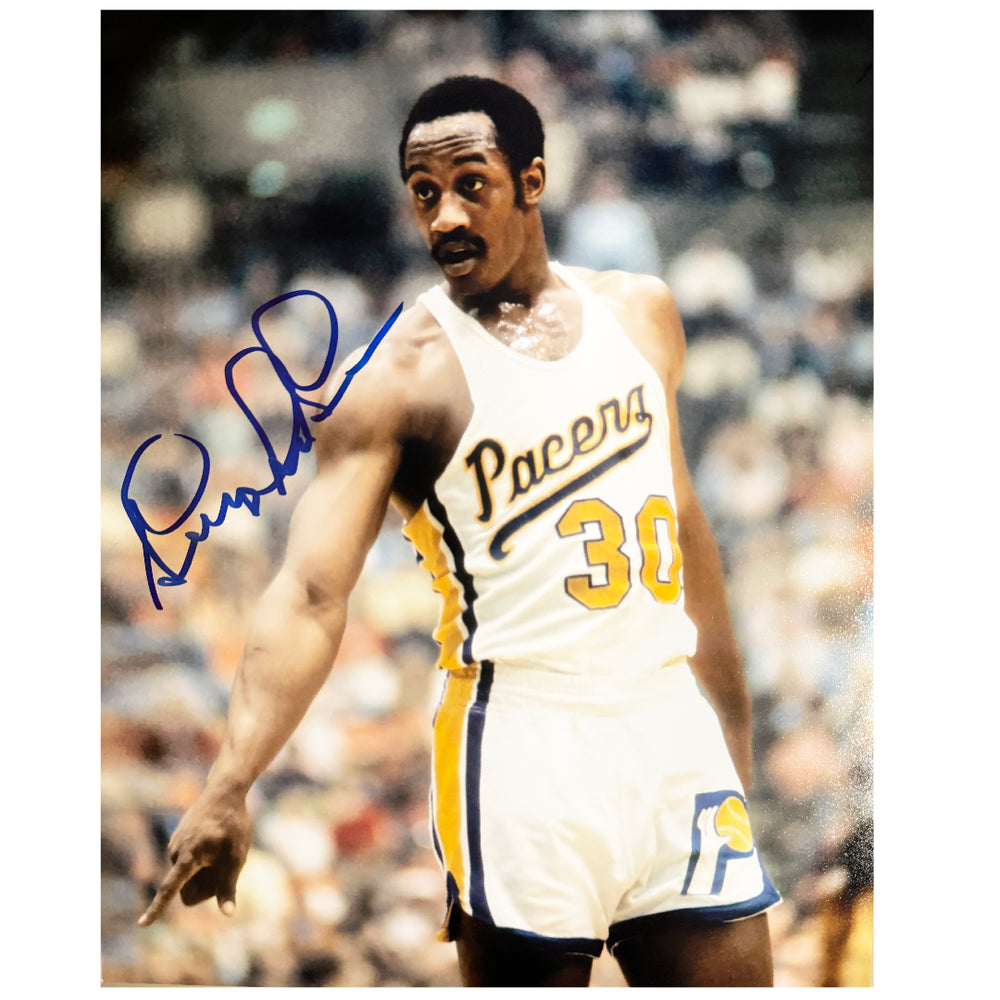 George McGinnis Signed Indiana Pose 1 Basketball 8x10 Photo (JSA)