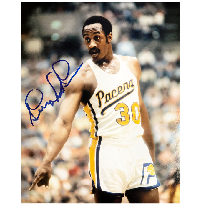 George McGinnis Signed Indiana Pose 1 Basketball 8x10 Photo (JSA)