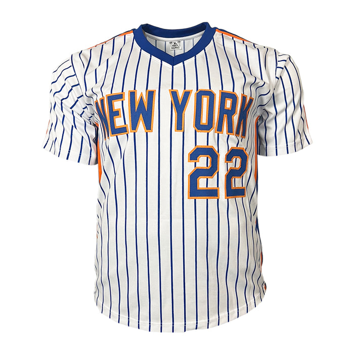Kevin McReynolds Signed New York Pinstripe Baseball Jersey (JSA)