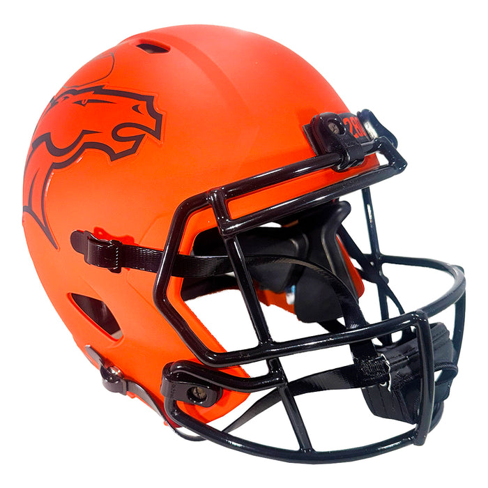 Karl Mecklenburg Signed Denver Broncos Rave Full-Size Replica Football Helmet (JSA)