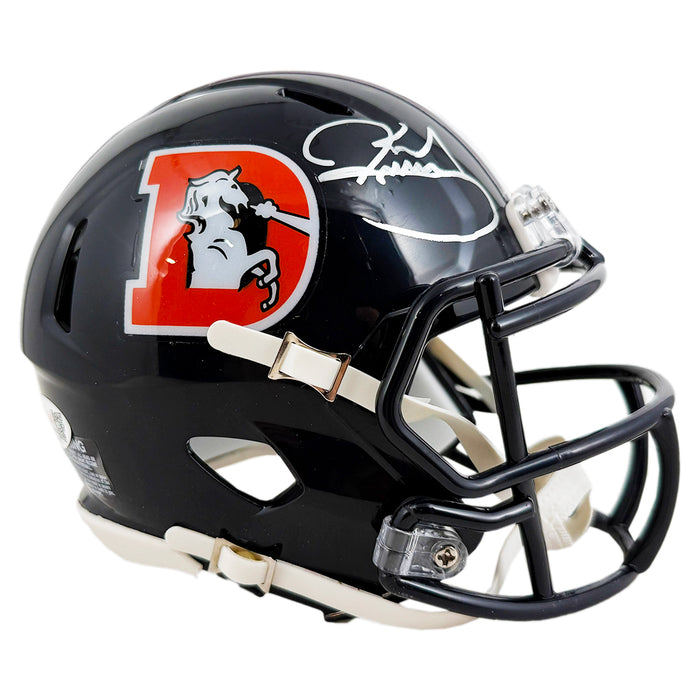 Karl Mecklenburg Signed Denver Broncos Color Rush Speed Mini Football Helmet (JSA)