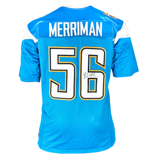 Shawne Merriman Signed San Diego Light Blue Alt Football Jersey (JSA)