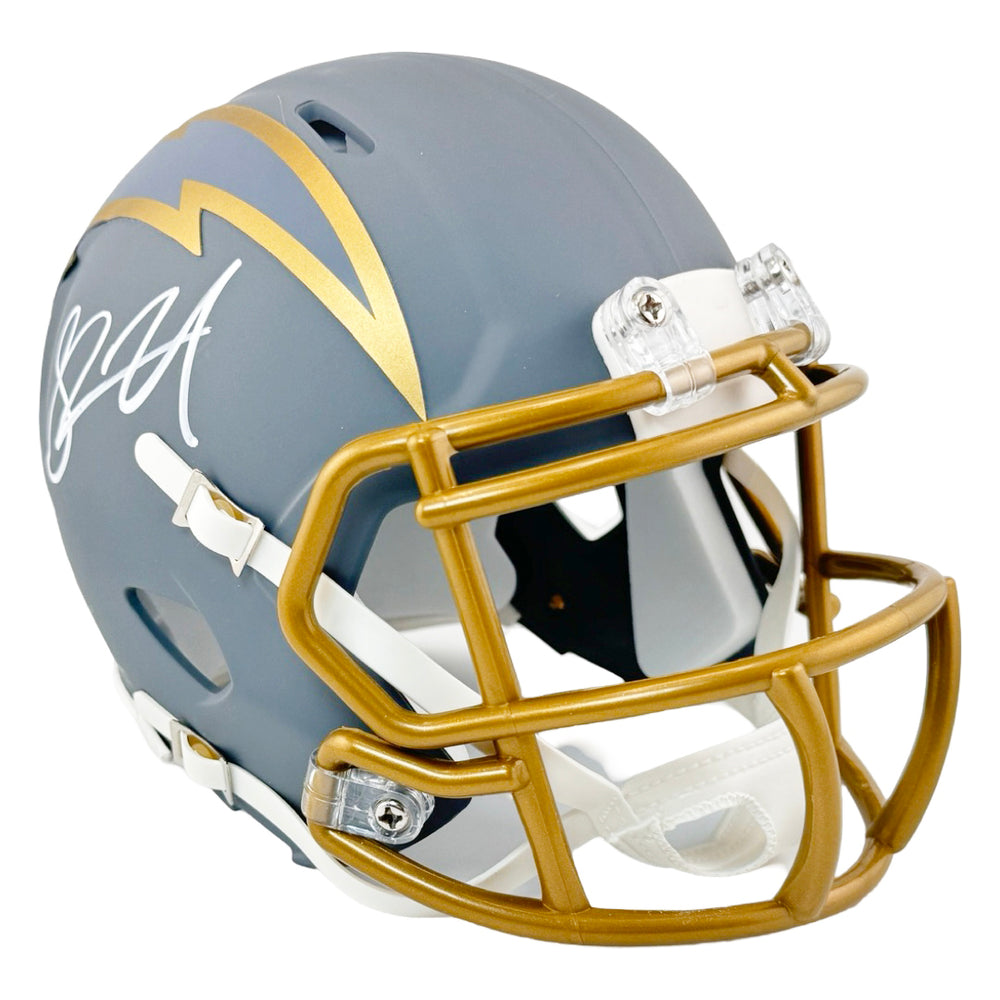Shawne Merriman Signed Los Angeles Chargers Slate Alternate Speed Mini — RSA