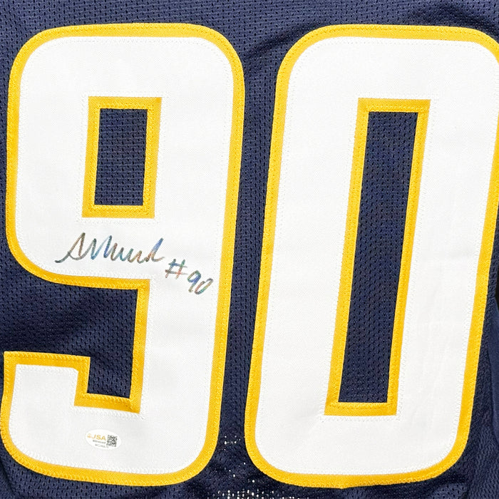 Akheem Mesidor Signed Los Angeles Dark Blue Football Jersey (JSA)