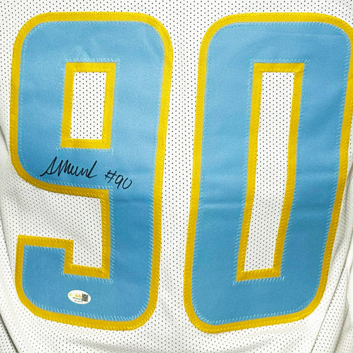 Akheem Mesidor Signed Los Angeles White Football Jersey (JSA)