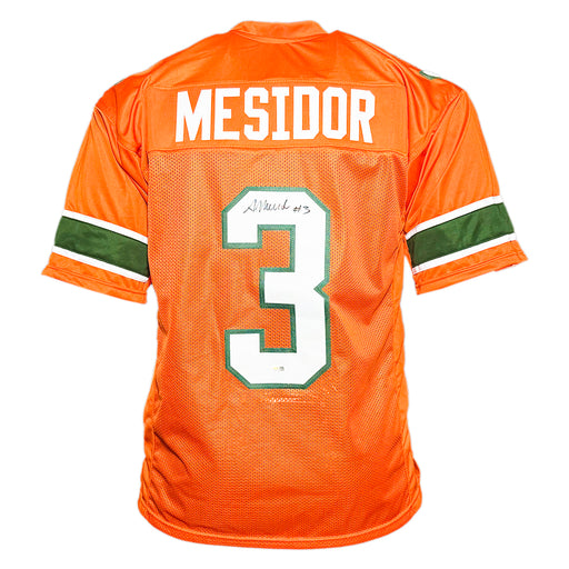 Akheem Mesidor Signed Miami College Orange Football Jersey (JSA)