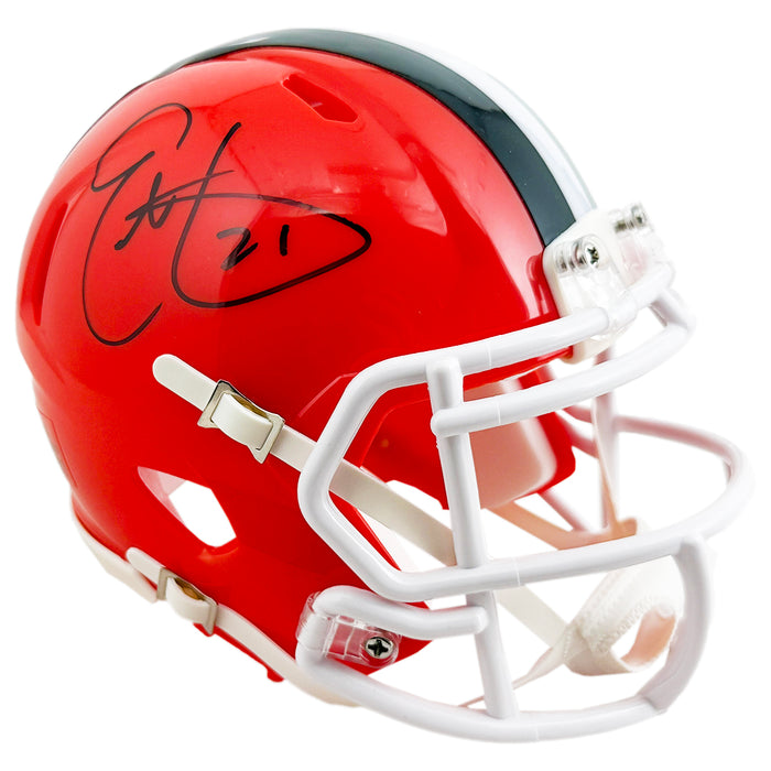 Eric Metcalf Signed Cleveland Browns Throwback 75-05 Speed Mini Football Helmet (JSA)
