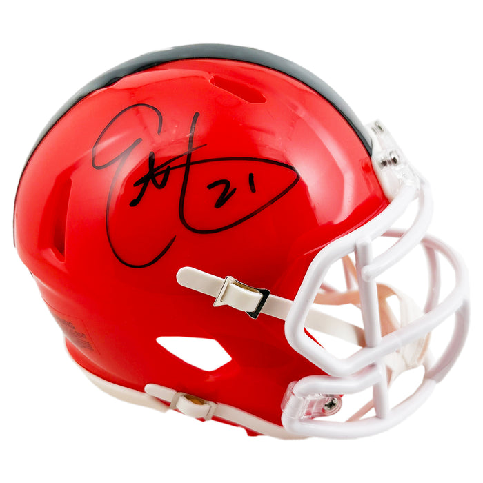 Eric Metcalf Signed Cleveland Browns Throwback 75-05 Speed Mini Football Helmet (JSA)