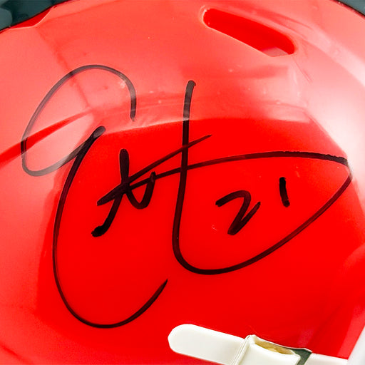 Eric Metcalf Signed Cleveland Browns Throwback 75-05 Speed Mini Football Helmet (JSA)