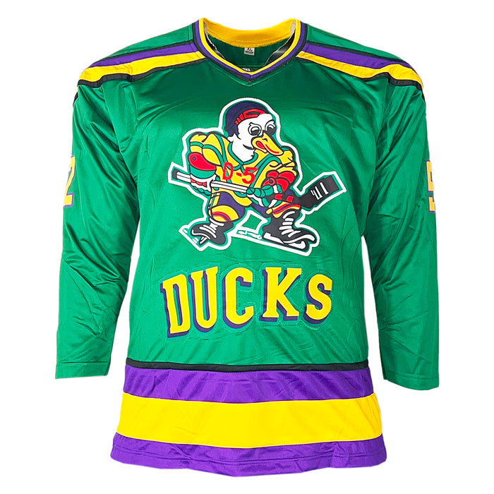 The Mighty Ducks Signed Six Signature Green Hockey Jersey (Beckett)