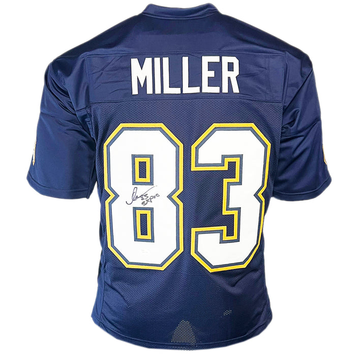 Anthony Miller Signed 5x Pro Inscription Los Angeles navy Football Jersey (JSA)