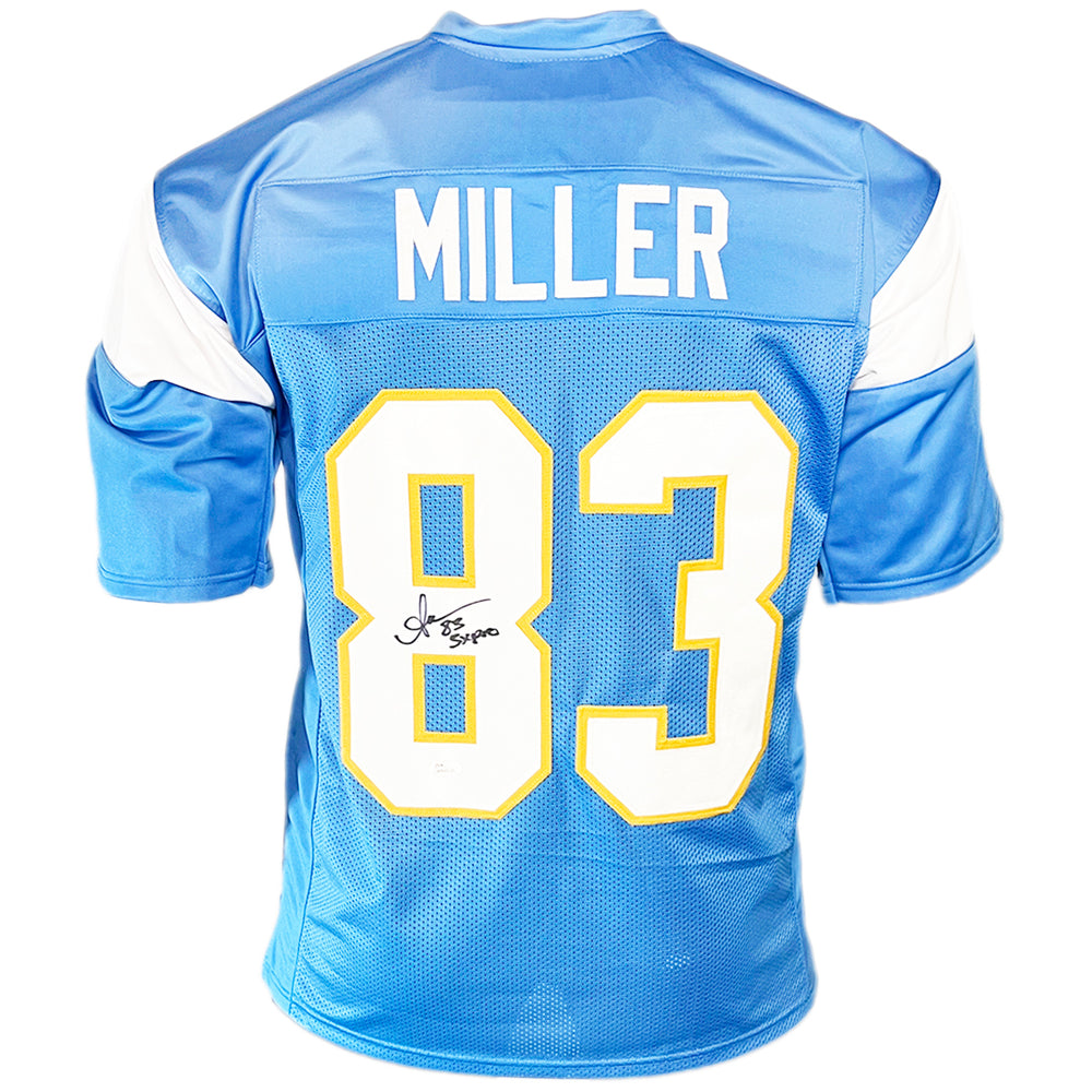 Anthony Miller Signed 5x Pro Inscription Los Angeles Blue Light Blue Football Jersey (JSA)