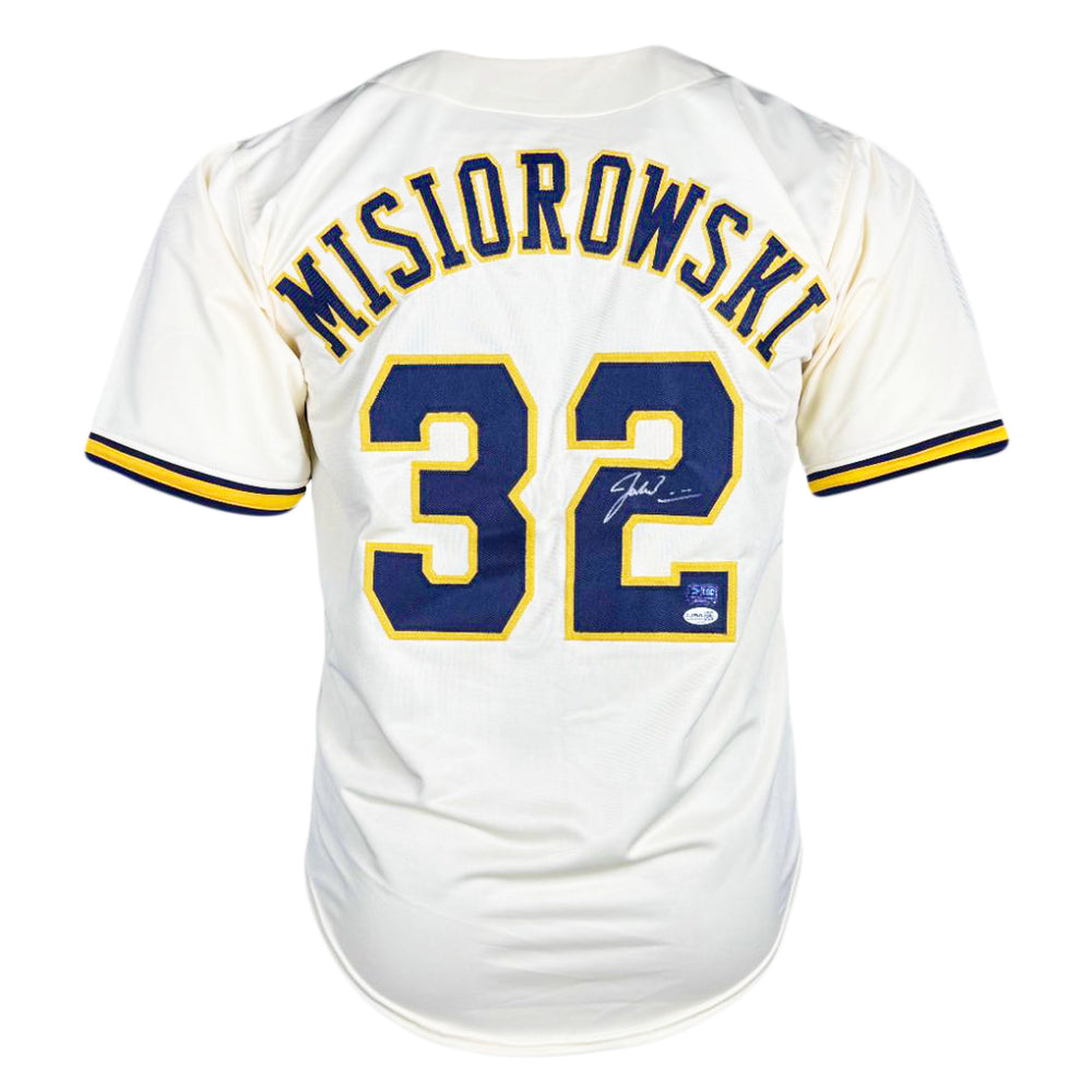 Jacob Misiorowski Signed Milwaukee Cream Baseball Jersey (JSA)
