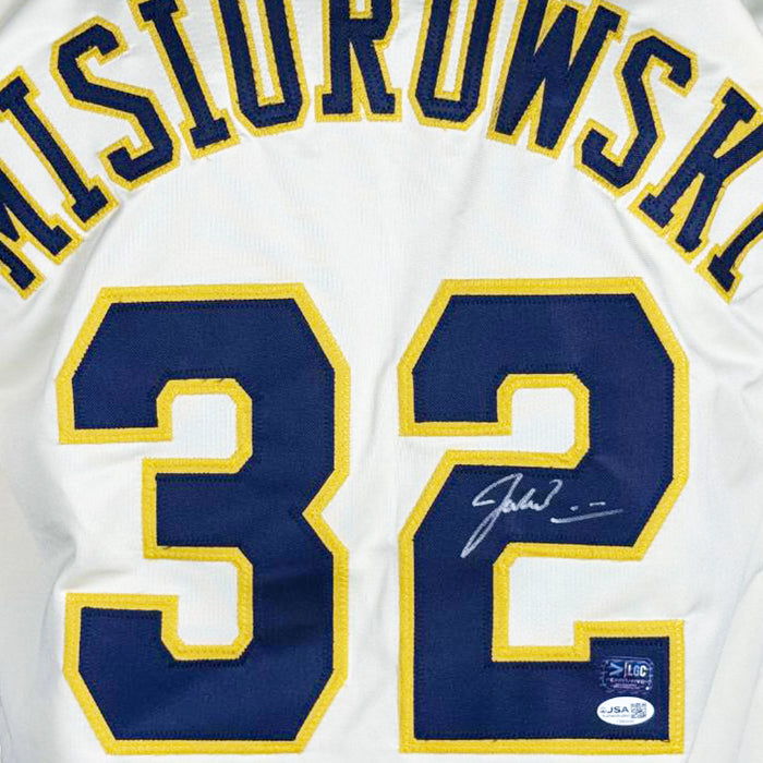 Jacob Misiorowski Signed Milwaukee Cream Baseball Jersey (JSA)