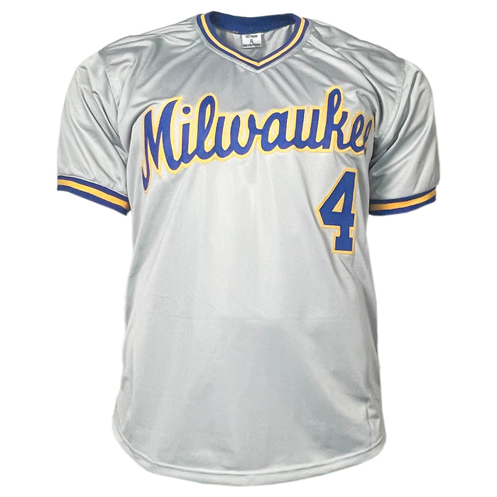 Paul Molitor Signed Milwaukee Grey Baseball Jersey (Beckett)
