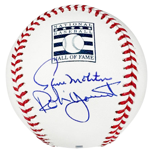 Paul Molitor and Robin Yount Signed Rawlings Official MLB Hall of Fame Baseball (JSA)