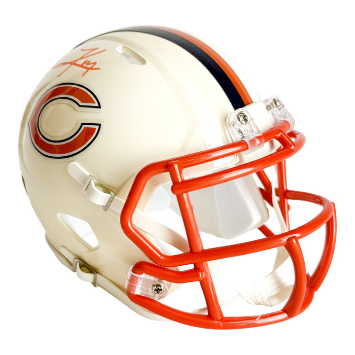 Kyle Monangai Signed Chicago Bears Retro Speed Mini Football Helmet (Beckett)