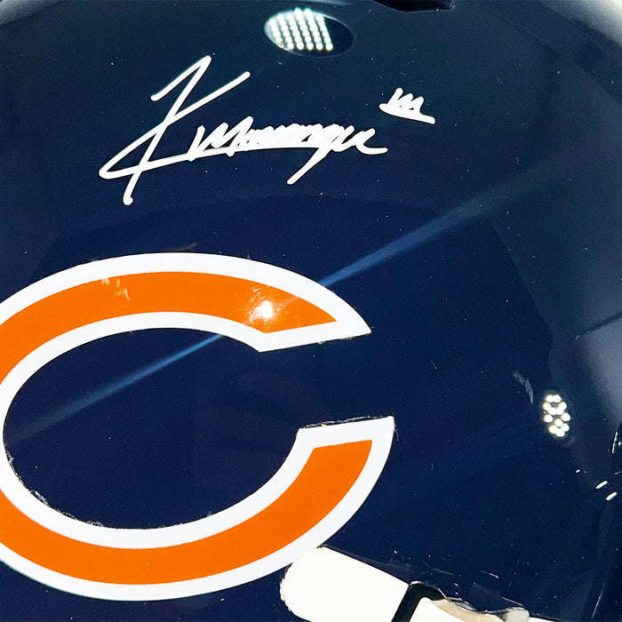 chicago bears football helmet sale Kyle Monangai Signed Chicago Bears Speed Full-Size Replica Navy Footba — RSA