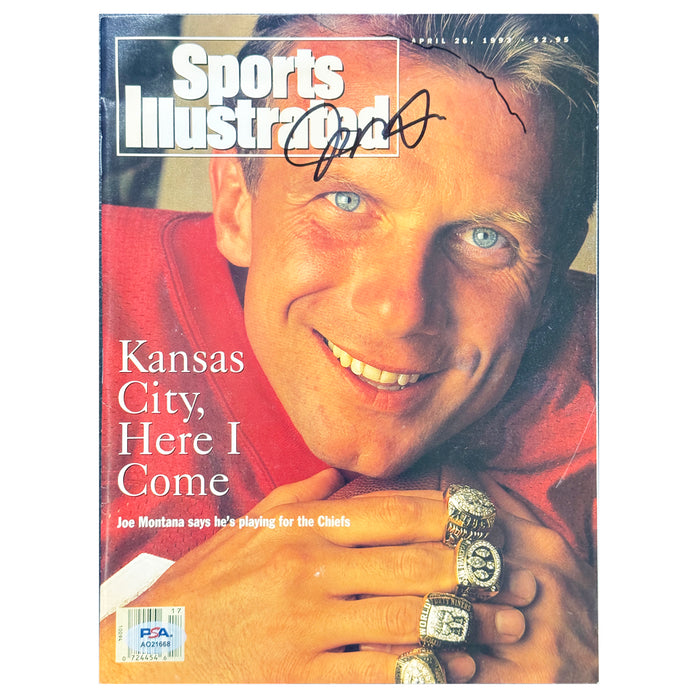 Joe Montana Signed Sports Illustrated Magazine 4/26/1993 Issue (PSA)
