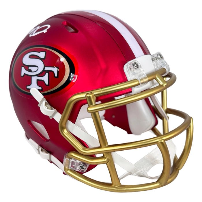 Joe Montana Signed San Francisco 49ers Blaze Mini Football Helmet (JSA)