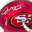Joe Montana Signed San Francisco 49ers Blaze Mini Football Helmet (JSA)