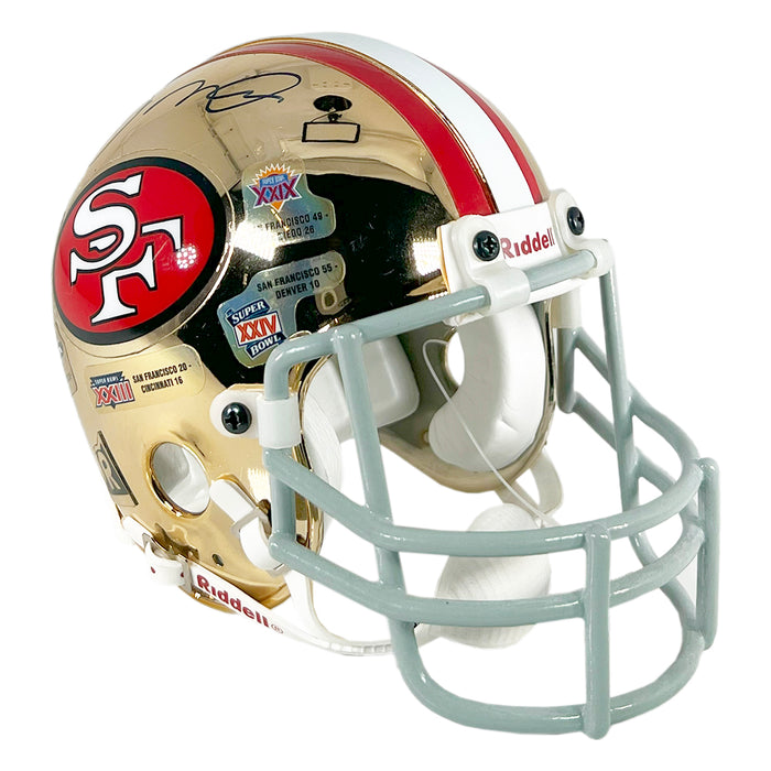 Joe Montana Signed San Francisco 49ers Limited Edition Super Bowl Chrome Mini Football Helmet (JSA)