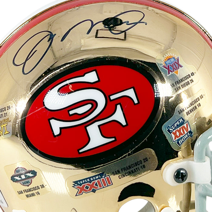 Joe Montana Signed San Francisco 49ers Limited Edition Super Bowl Chrome Mini Football Helmet (JSA)