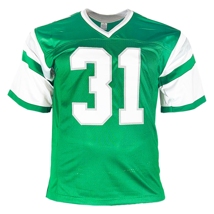 Wilbert Montgomery Signed Philadelphia Green Football Jersey (JSA)