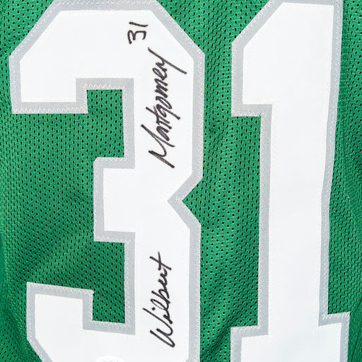 Wilbert Montgomery Signed Philadelphia Green Football Jersey (JSA)