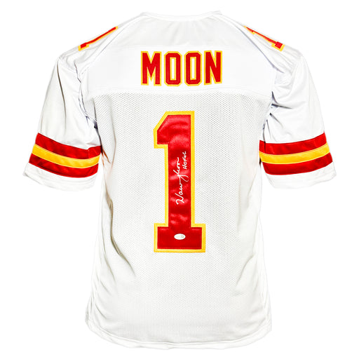 Warren Moon Signed HOF 06 Inscription Kansas City White Football Jersey (JSA)