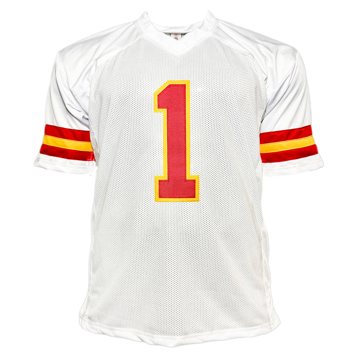Warren Moon Signed HOF 06 Inscription Kansas City White Football Jersey (JSA)