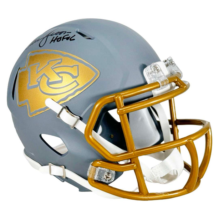Warren Moon Signed HOF 06 Inscription Kansas City Chiefs Slate Alternate Speed Mini Football Helmet (JSA)