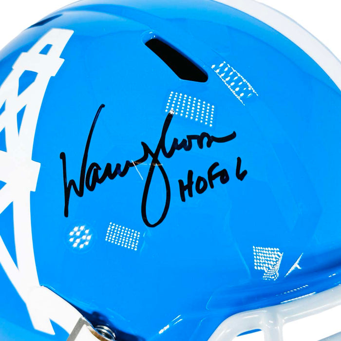Warren Moon Signed HOF 06 Inscription Houston Oilers Throwback 60-62 Speed Full-Size Replica Football Helmet (JSA)