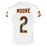 DJ Moore Signed Chicago White Game Style Football Jersey (JSA)
